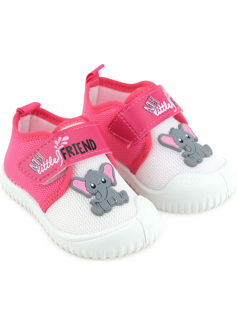 Gezer - Baby Girl Summer Linen Single Velcro Adjustable Comfortable Sole Home School Nursery Daily Shoes - Image 1