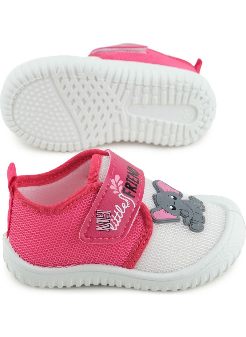 Gezer - Baby Girl Summer Linen Single Velcro Adjustable Comfortable Sole Home School Nursery Daily Shoes - Image 1