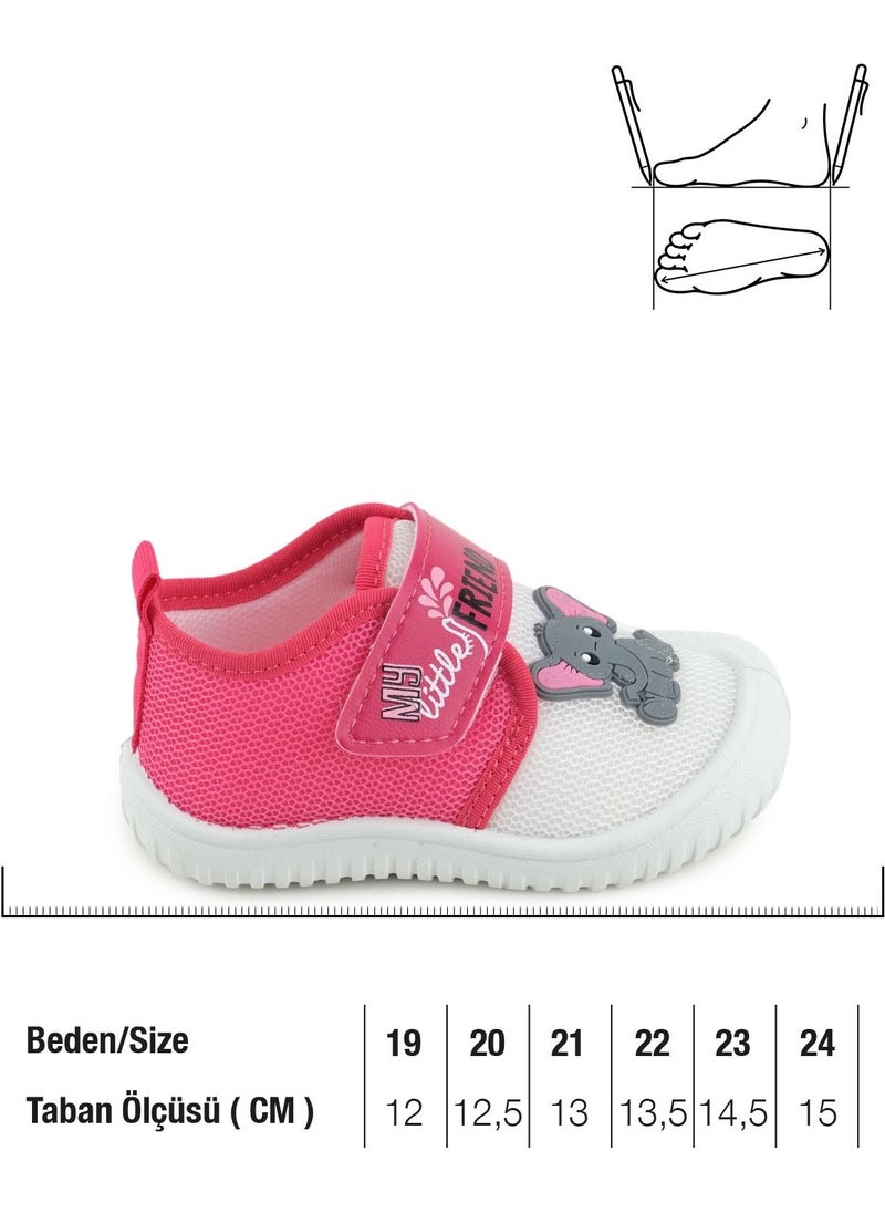 Gezer - Baby Girl Summer Linen Single Velcro Adjustable Comfortable Sole Home School Nursery Daily Shoes - Image 1