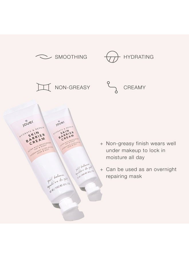 Jouer Skin Barrier Cream - Skin Barrier Repair Moisturizer - Hydrating Hyaluronic Acid, Wrinkle Cream- Anti Aging Night Routine with Alpha Lipoic Acid and Coq10-2 oz - Image 2
