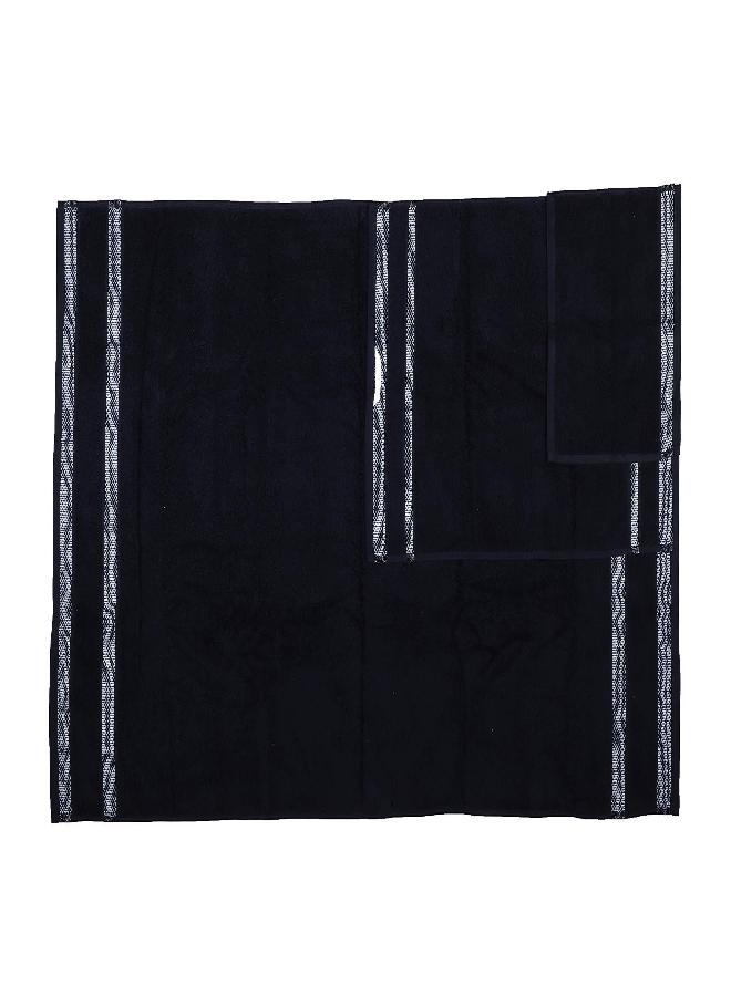CASA COPENHAGEN Solitaire Luxury Hotel & Spa Quality, 600 GSM Egyptian Cotton, 6 Piece Turkish Towel Set, Includes 2 Bath Towels, 2 Hand Towels, 2 Washcloths, Dark Black - Image 2