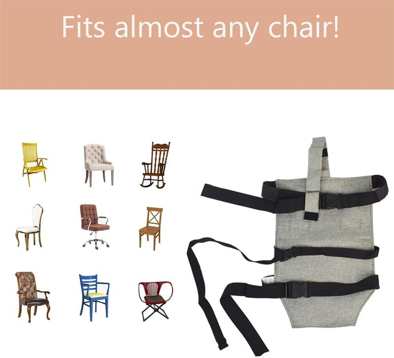كرسي طعام محمول للأطفال، مقعد معزز للسفر مع حقيبة حمل - أحزمة قابلة للتعديل تناسب أي كرسي، مثالي لتغذية الأطفال الصغار وتناول الطعام، ملحق مقعد السفر - Image 4
