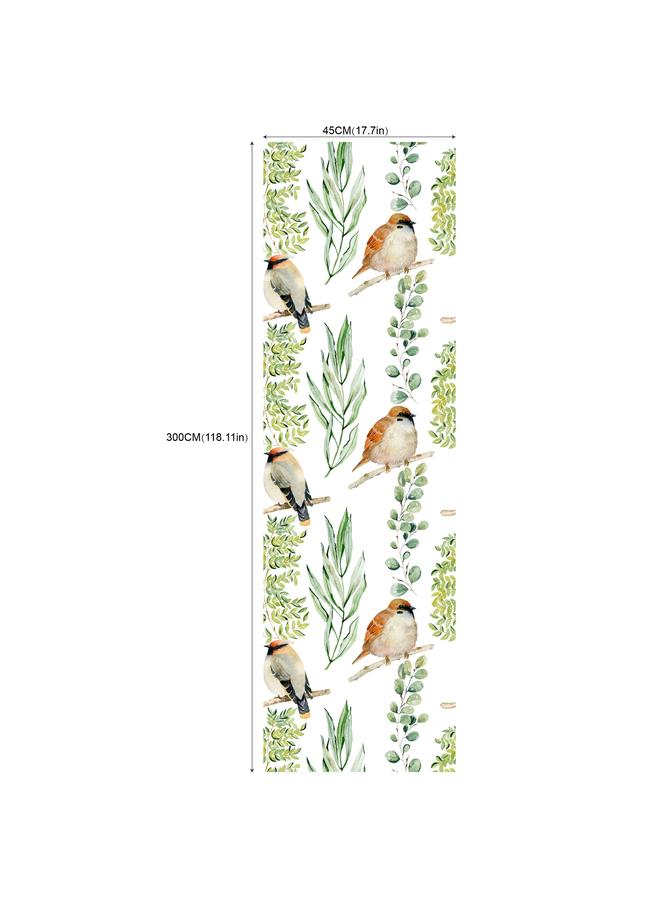 Bluejw Wallpaper Flowers And Birds Green Plant Self-adhesive Wallpaper Living Room Background Transformation Roll Wallpaper RW236-250 - Image 1