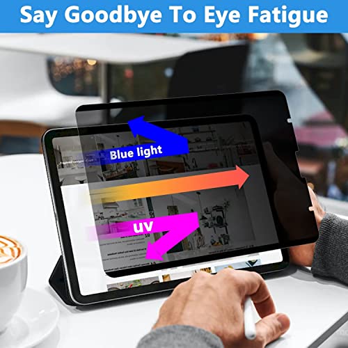 Halloive ipad pro 11 privacy screen protector for iPad Air 5th 10.9"/Air 4th 3rd 2nd 1st Generation, Removable&Reusable Anti Blue Light Glare Spy Privacy Filter-High Sensitive/HD/Privacy Protection Screen - Image 5