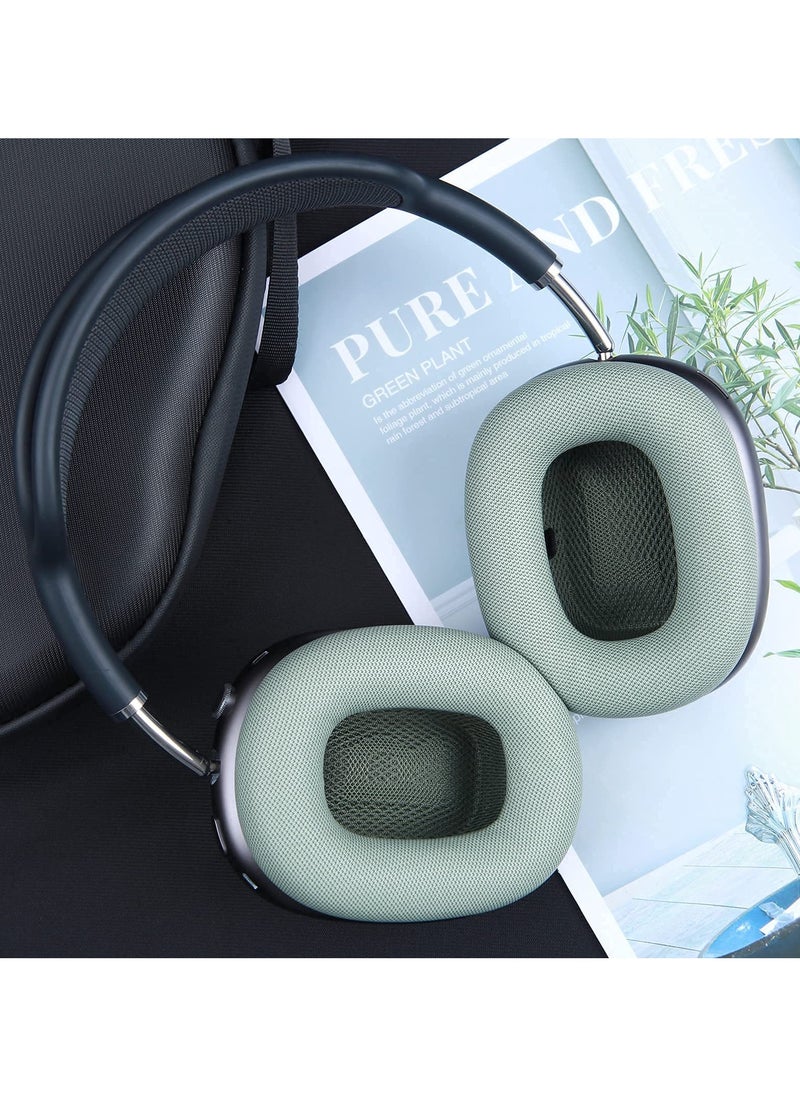 Generic - Ear Cushions for AirPods Max Headphones Earpads Replacement Ear Pad Covers Earmuffs with Protein Leather Memory Foam and Magnet (Green) - Image 1