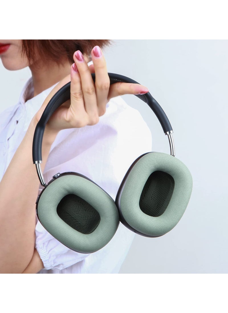 Generic - Ear Cushions for AirPods Max Headphones Earpads Replacement Ear Pad Covers Earmuffs with Protein Leather Memory Foam and Magnet (Green) - Image 1