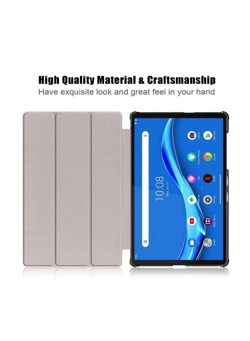 Leather Case for Lenovo M10 HD 2nd Gen 10.1 Inch 2020 (TB-X306X/TB-X306F) Light Weight Slim Tri-Fold Case Magnetic Cover Stand