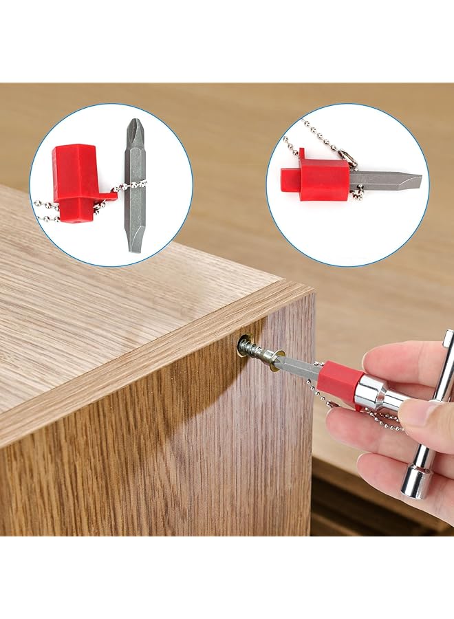 SYOSI 6 Way Gas Meter Box Key 2 Pcs Radiator Bleed Key Water Tap Faucet Open Key Multi Functional Utilities Key For Electric Water Gas Meter Box Cupboard Cabinet Opening Key(Silver) - Image 2