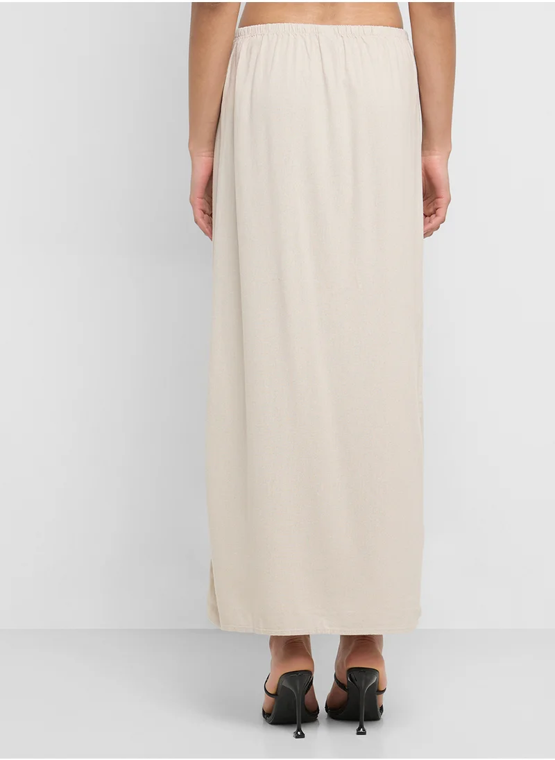 VERO MODA High Waist Slited Long Skirt