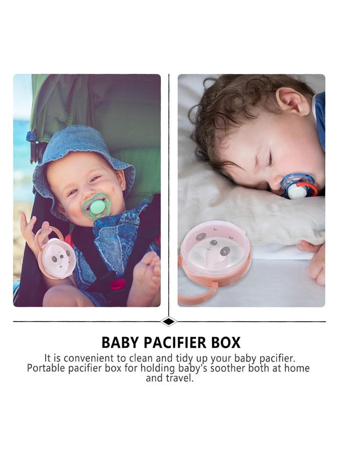 Transparent Portable Dustproof Baby Pacifier Storage Box, Suitable For Holding Baby's Pacifiers Both At Home And Travel, Protect The Pacifiers From Dust, Dirt, Debris, And Pets - Image 2