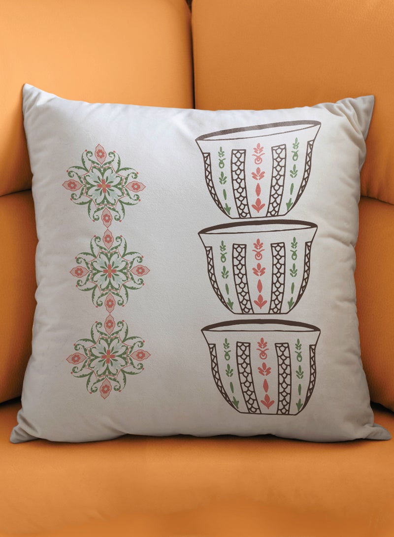 LOWHA Polyester Pillowcase Cushion Cover with Arabic Style Cups Design - Image 4