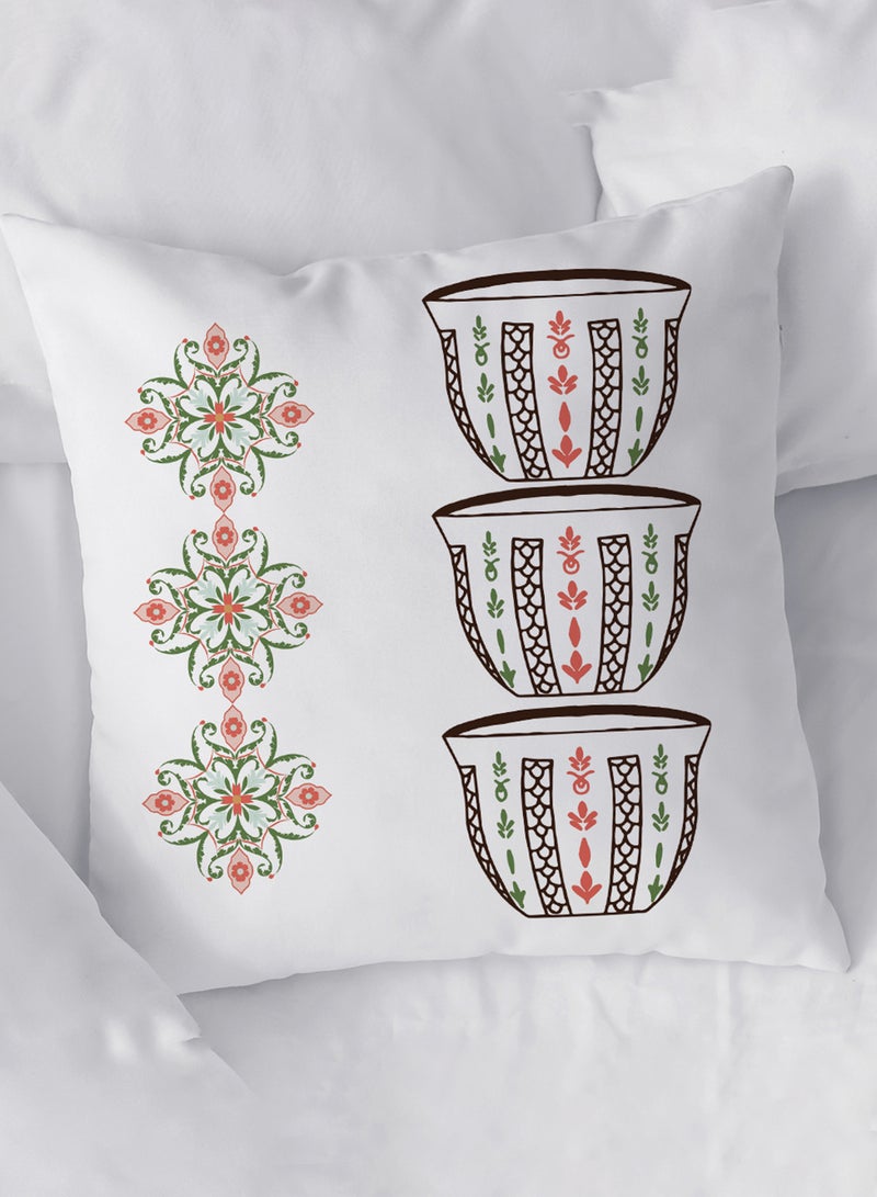 LOWHA Polyester Pillowcase Cushion Cover with Arabic Style Cups Design - Image 2