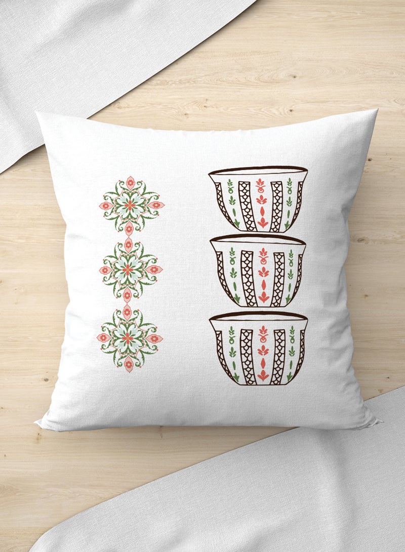 LOWHA Polyester Pillowcase Cushion Cover with Arabic Style Cups Design - Image 3