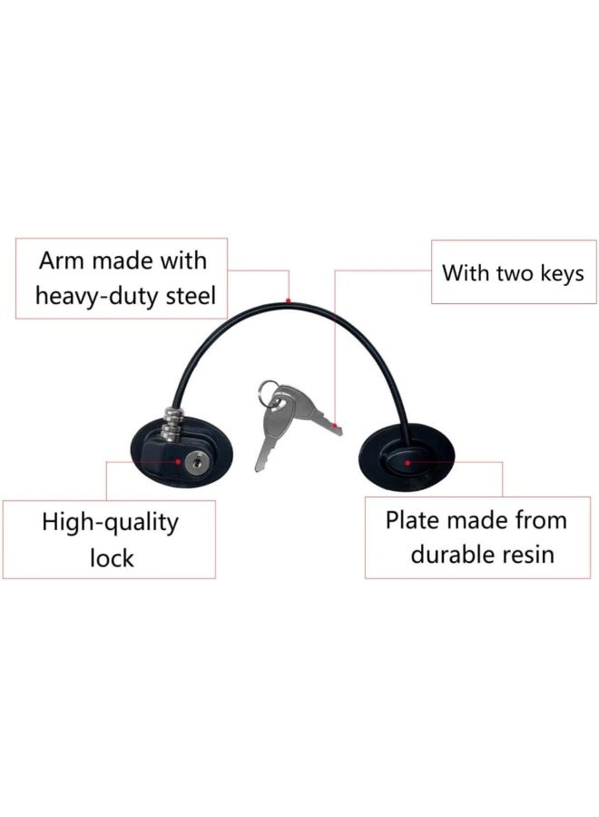 REZIPO 2 Pack Refrigerator Door Locks with 4 Keys, File Drawer Lock, Freezer Door Lock and Child Safety Cabinet Locks by REZIPO Black - Image 3