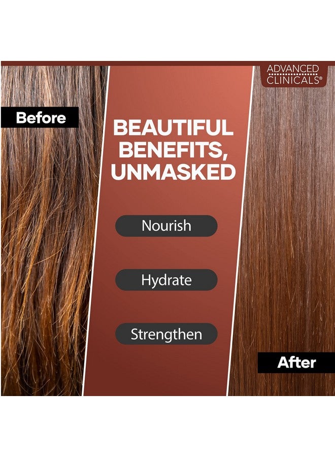 Advanced Clinicals Castor Oil Conditioning Hair Mask Natural Detangler & Hair Treatment W/Jamaican Black Castor Oil, Coconut Oil, & Biotin Repair For Color Treated, Dry, Or Damaged Hair, 12 Fl Oz