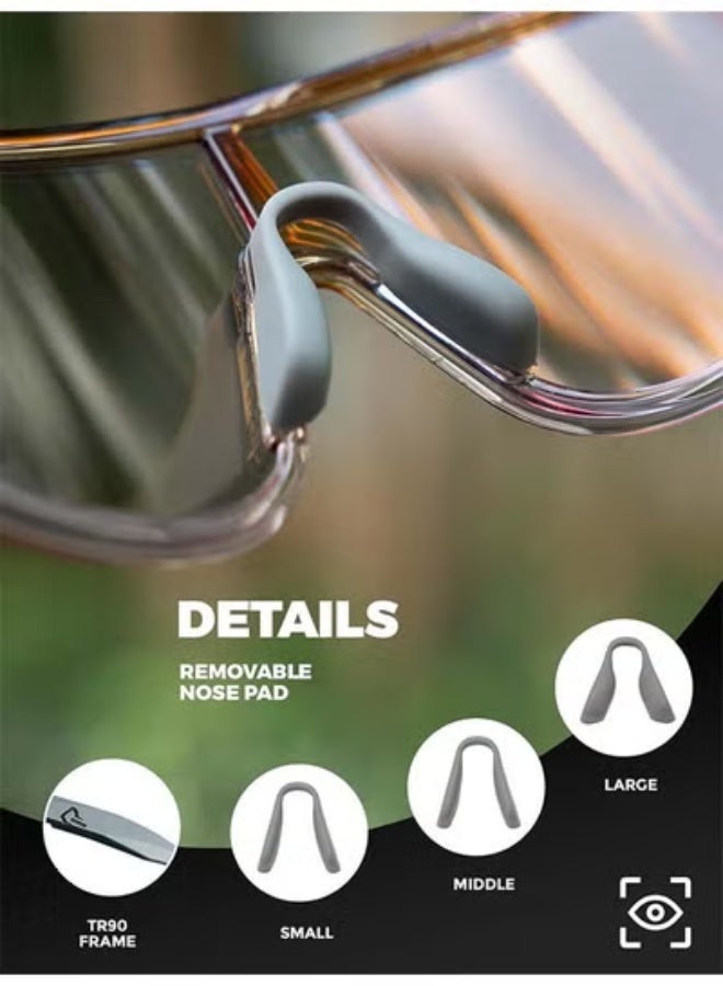 روكبروز نظارات شمسية ROCKBROS فوتوكروميك للرجال والنساء، نظارات ركوب الدراجات، حماية من الأشعة فوق البنفسجية، نظارات شمسية رياضية - Image 4