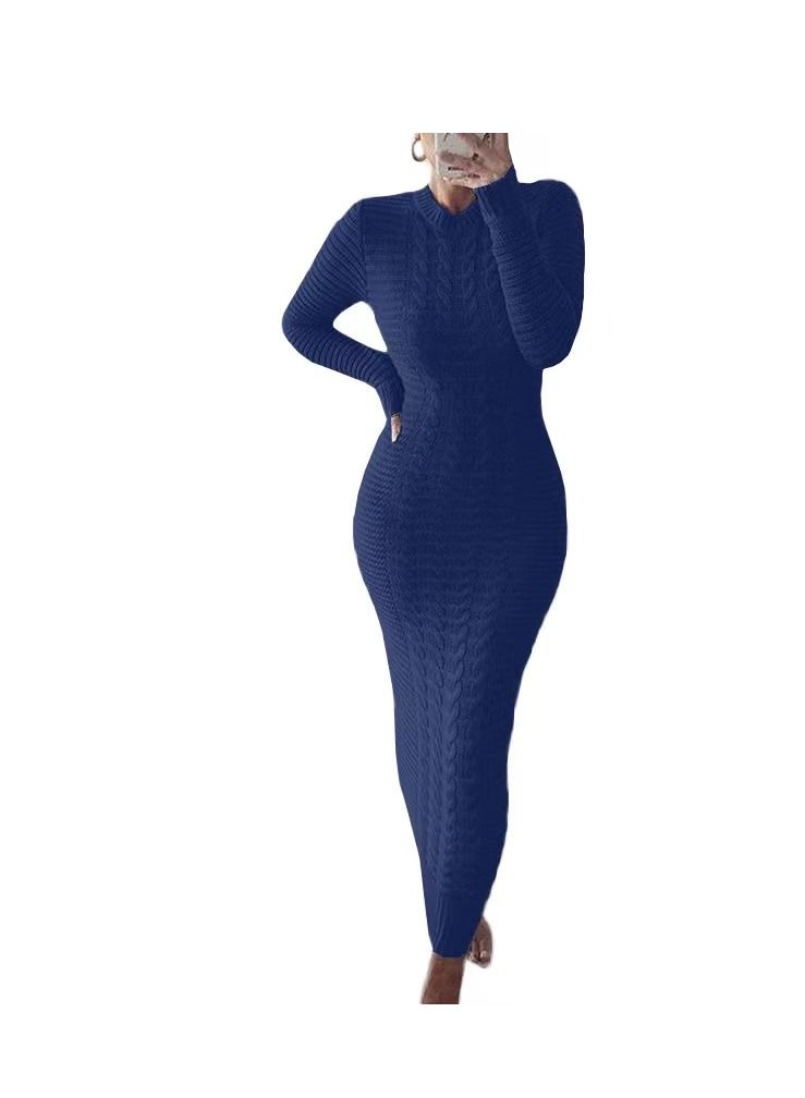 Loquat Autumn Winter New Fashion Twist Wool Dress 