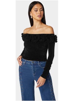 Off Shoulder Ruffle Detail Sweater - pzsku/Z27F71B59D942393F9042Z/45/_/1728823550/d2c9b0f9-5e87-4d31-95a0-bc89ac42406b