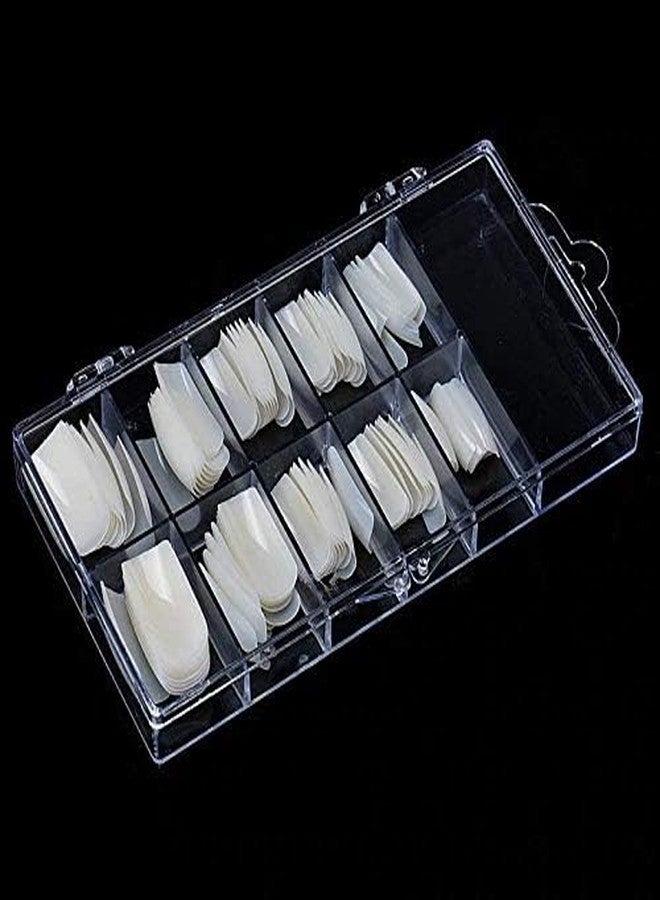 Talora False Nails Tips Perfect Length Natural Artificial Nails Reusable with Glue for Women, Girls, Ladies (100 pcs,Color: White) - Image 5