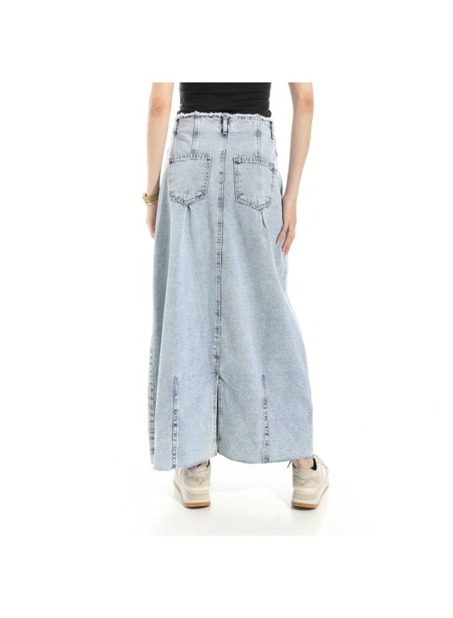 Coctail 6431-denim skirt-ice blue - Image 3