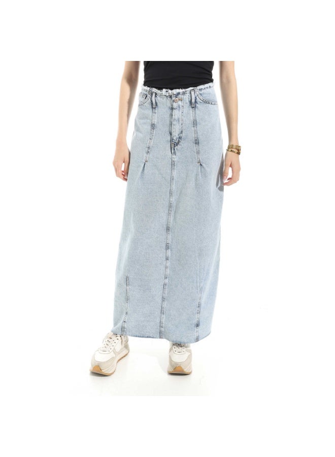 Coctail 6431-denim skirt-ice blue - Image 1