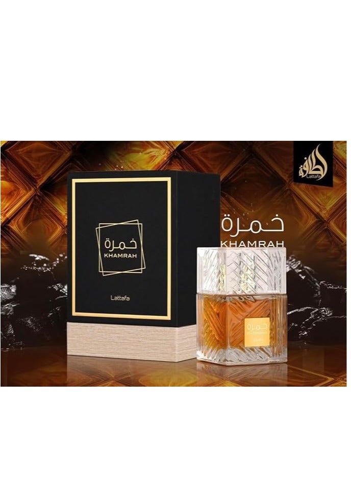 لطافة او دو بارفان خمرة من لطافة للبالغين عطر يدوم طويلا 100 مل ممزوج بعطر خشبي حار مجموعة هدايا العطور للجنسين - Image 1