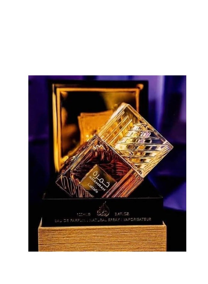 لطافة او دو بارفان خمرة من لطافة للبالغين عطر يدوم طويلا 100 مل ممزوج بعطر خشبي حار مجموعة هدايا العطور للجنسين - Image 2