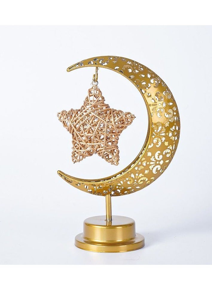 ستار قمر طاولة المصباح, مهرجان مصباح ديكور, ديكور المنزل أدى مصباح طاولة ديكور, غرفة النوم طاولة الطعام المصباح, ضوء الليل, دافئ أبيض - Image 5