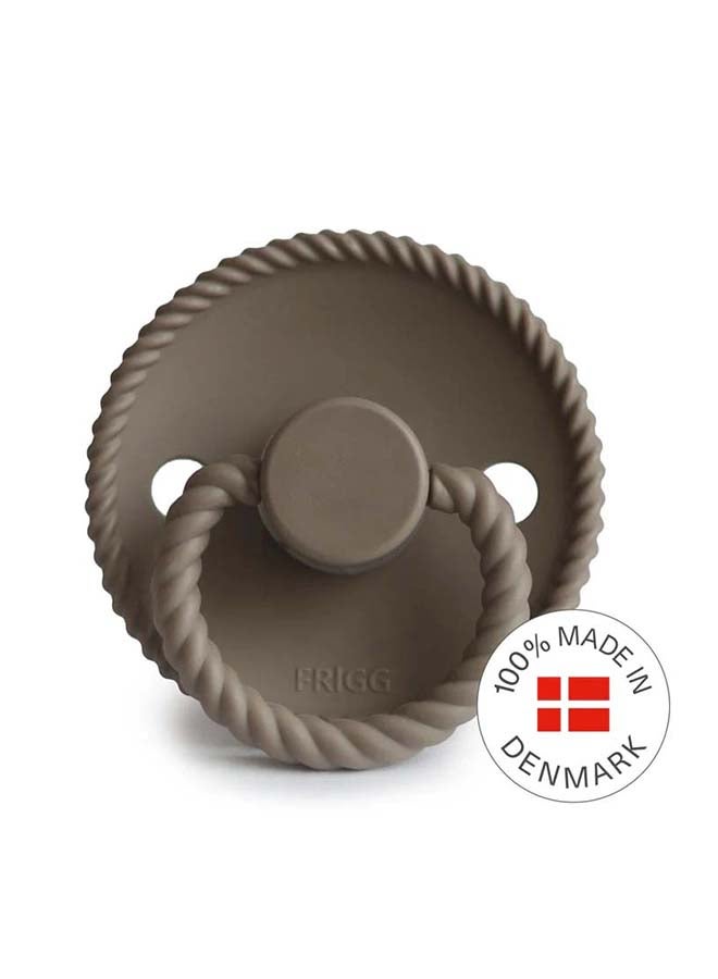 FRIGG Rope Latex Baby Pacifier 6-18M 2-Pack Portobello/silver Grey - Size 2 - Image 3