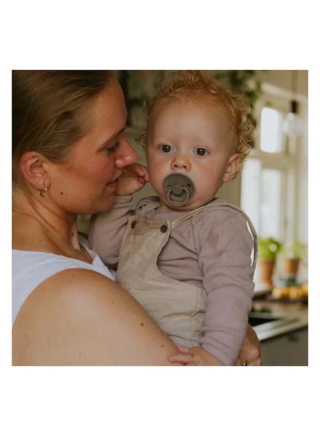 FRIGG Rope Latex Baby Pacifier 6-18M 2-Pack Portobello/silver Grey - Size 2 - Image 4