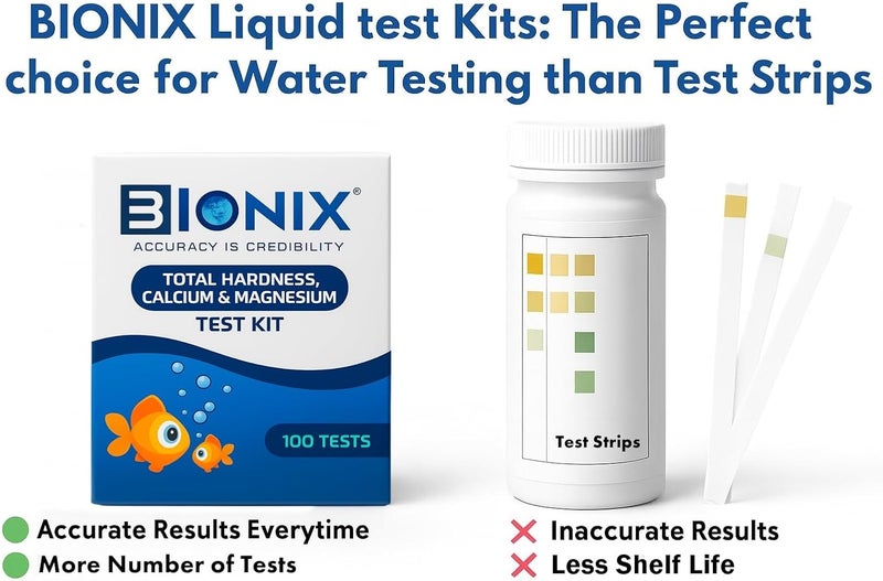 Bionix Total Hardness Test Kit | Measures Calcium and Magnesium Hardness | 100 Test. - Image 3