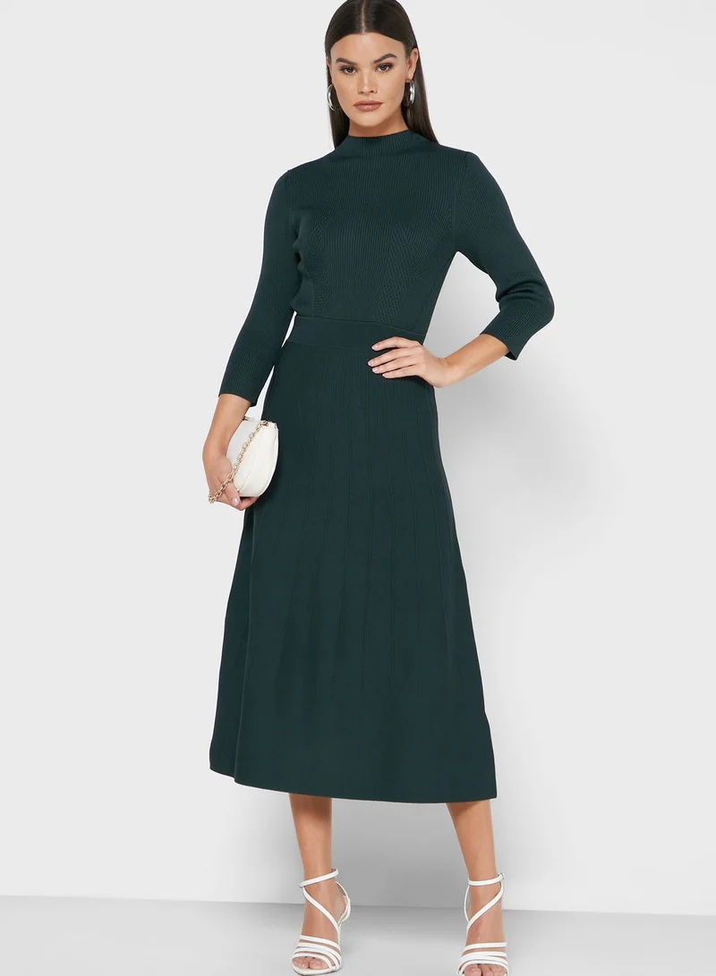Ted Baker Franeyy High Neck Pleated Dress