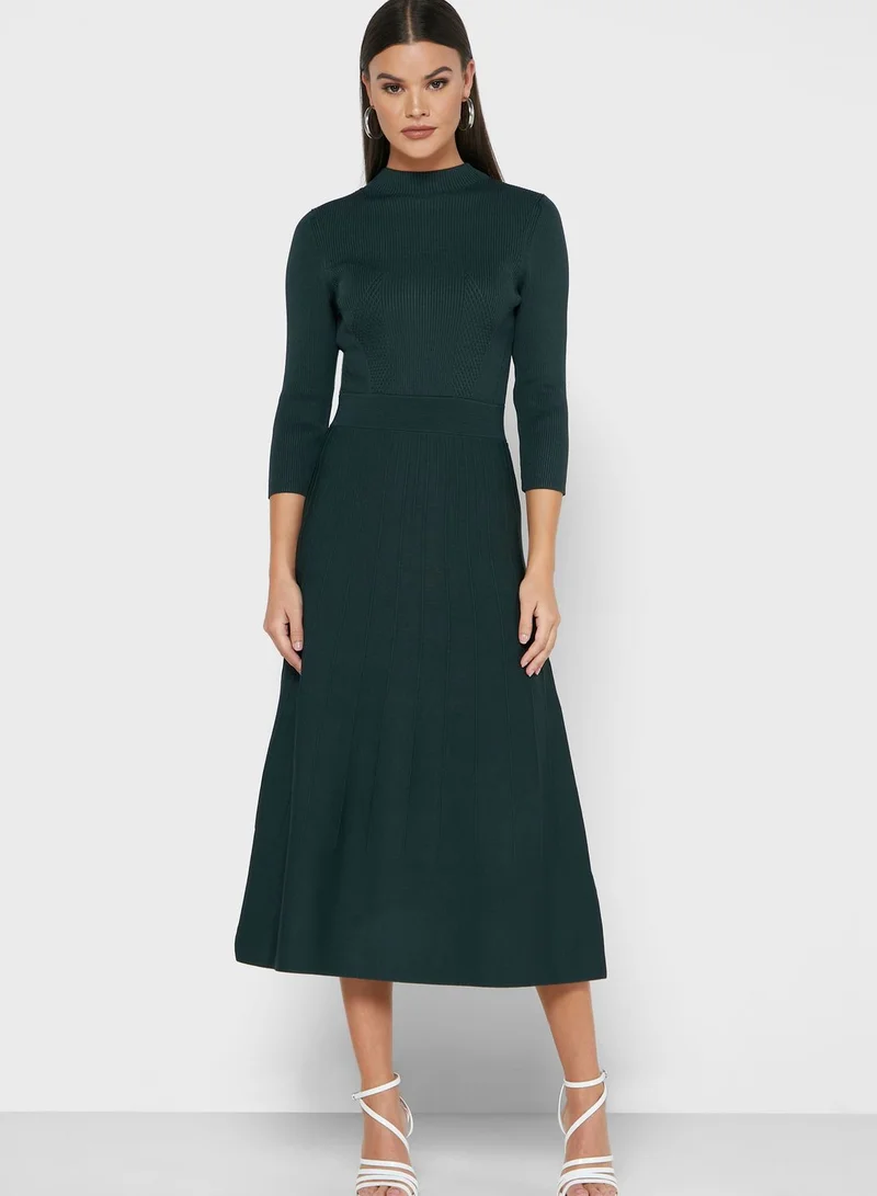Ted Baker Franeyy High Neck Pleated Dress