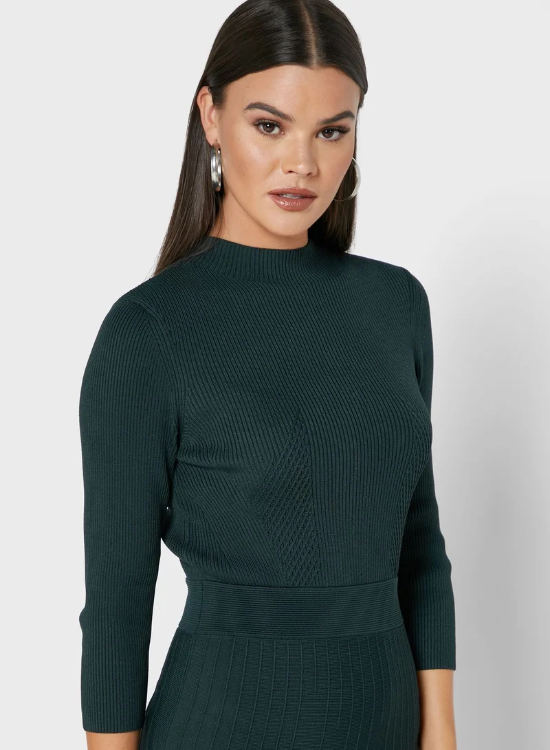 Ted Baker Franeyy High Neck Pleated Dress