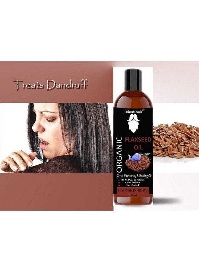 UrbanMooch Pure & Natural Flaxseed Oil For Hair & Skin (100Ml) - Image 4