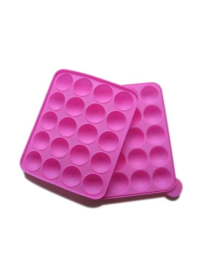 نيبمينينت - صينية بتصميم قوالب كب كيك للخبز مع طقم أعواد وردي / بيج 9.2x8.6x3.7بوصة - Image 1