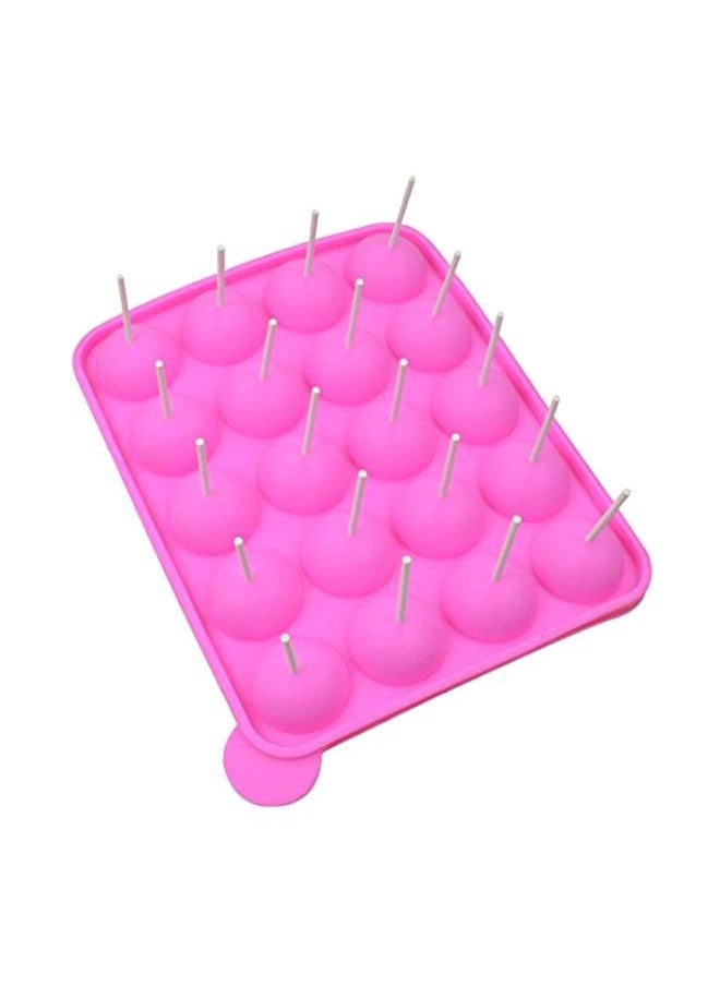 نيبمينينت - صينية بتصميم قوالب كب كيك للخبز مع طقم أعواد وردي / بيج 9.2x8.6x3.7بوصة - Image 1