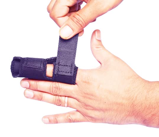 soulvinee Plastic Pain Relief Trigger Finger Fix Splint Straightening Fracture Finger Corrector Brace Sprain Dislocation Fracture Finger Splint Concealer Support (Full Finger Splint), One Size - Image 2