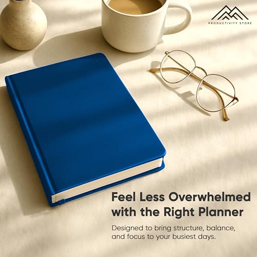 PRODUCTIVITY STORE Daily Planner 2025 (5" x 8") - The Ultimate Daily Workflow Planner with Hourly Schedule & Task List to Achieve Your Goals by PRODUCTIVITY STORE (A5, Navy Blue) - Image 2