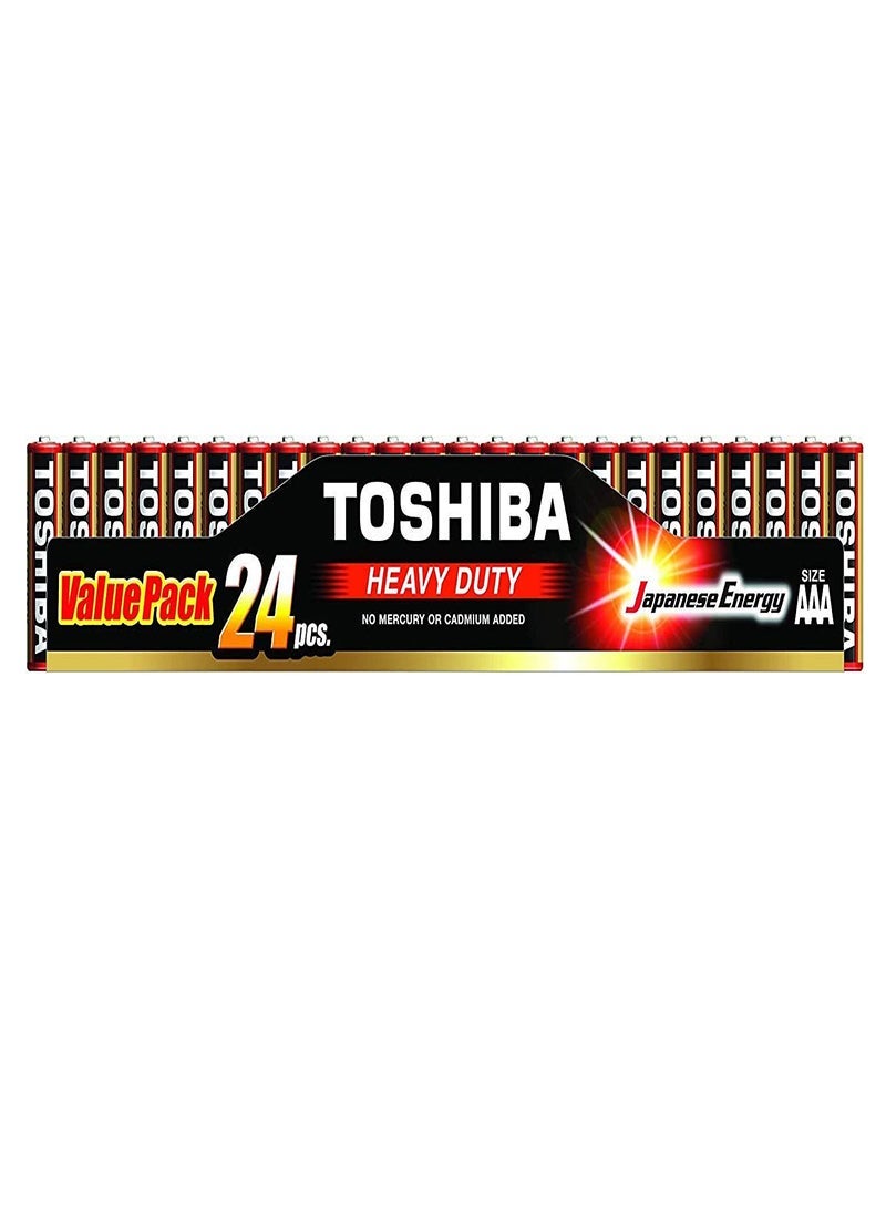 Toshiba AAA Heavy Duty Batteries 24pcs 593772