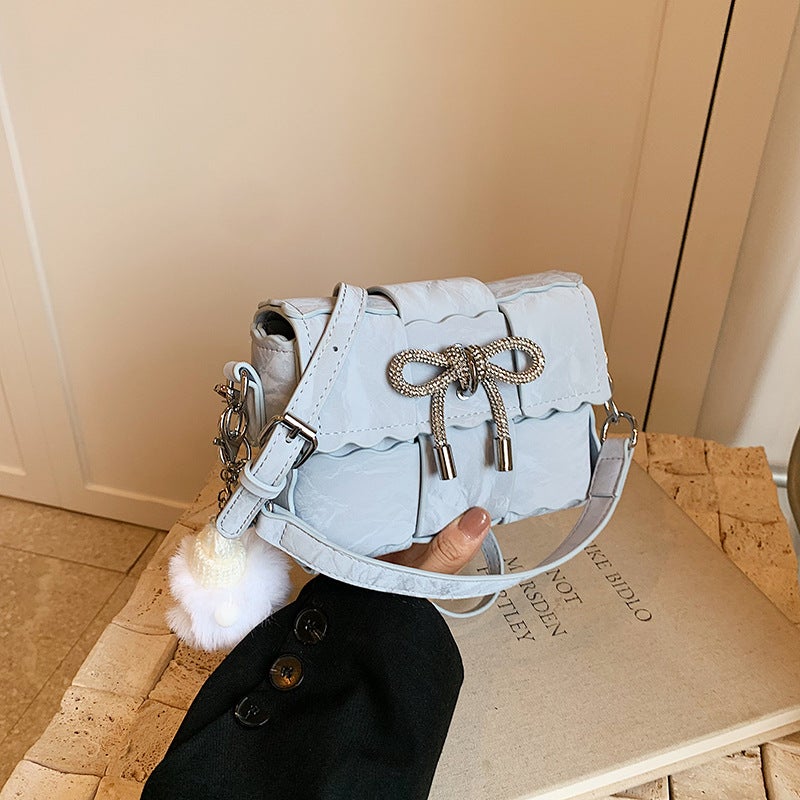 Bow Shoulder Underarm Bag Women'S Casual Handbag Fashionable Stylish Small Square Bag Crossbody Bag - Image 3