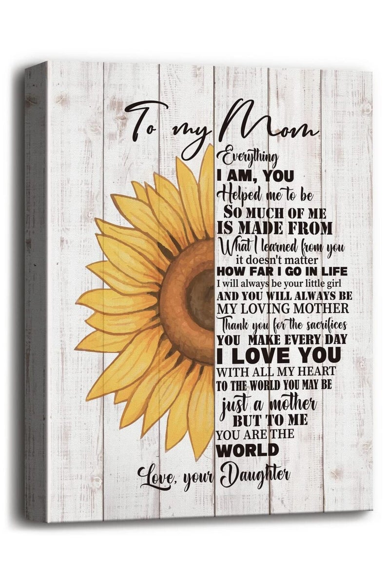 WKYAER Inspirational Canvas Wall Art for Mom - Image 1