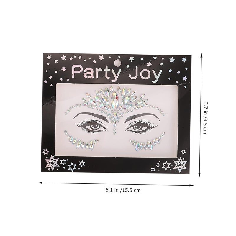 Elegant Eye Stickers Makeup Sticky Rhinestones for Face 4 Sheets Set Red Face Gems Facial Rhinestone Decal - Image 4