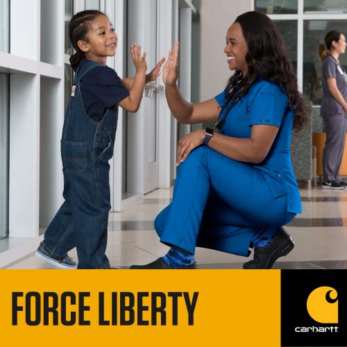 Carhartt Force Liberty Women's V-Neck Scrub Top — Eggplant, Small - Image 5