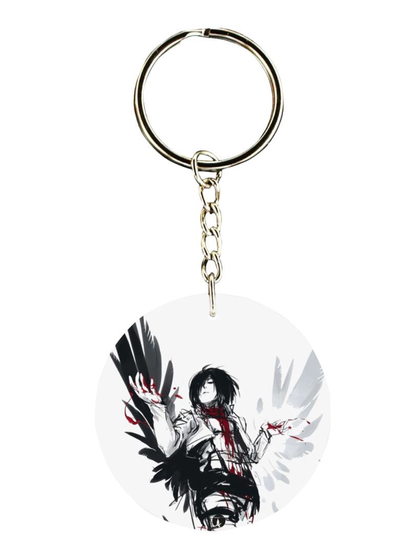 Double Sided Attack On Titan Printed Keychain