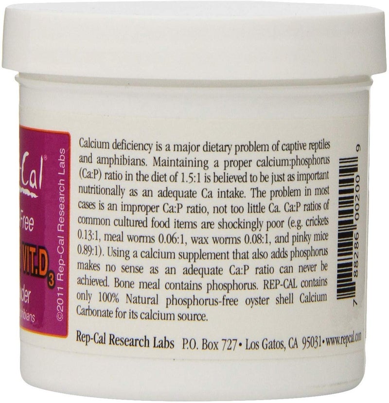 Rep-Cal Phosphorus Free Calcium with Vitamin D3 - Ultrafine Powder 3.3 oz - Pack of 2 - Image 3