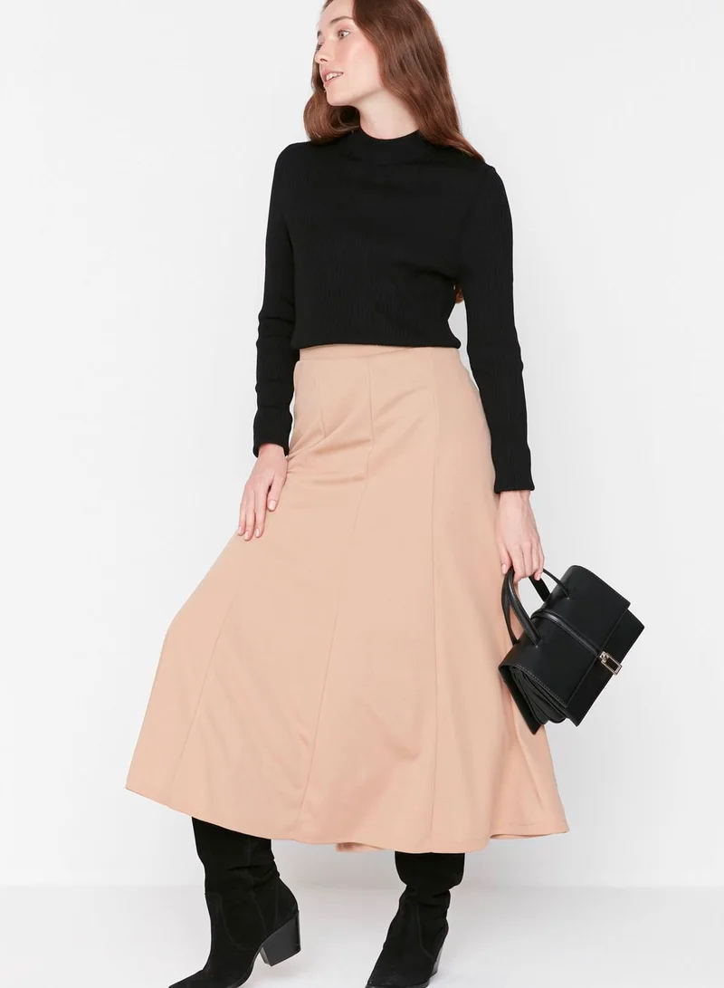 trendyol Semi Circular Detailed Maxi Skirt