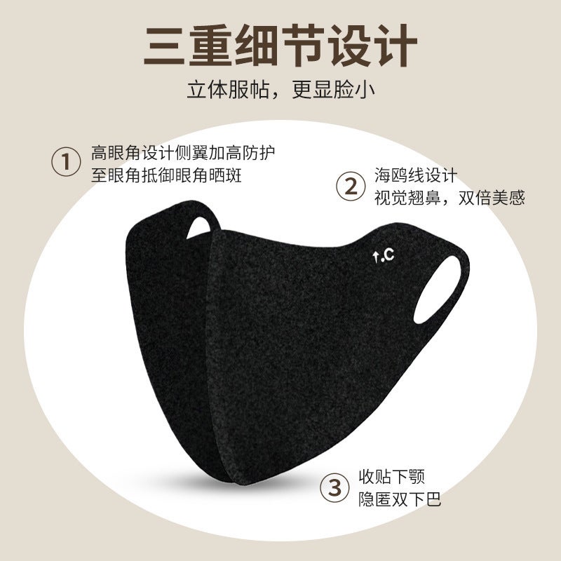 Warm Mask Women'S Winter High Face Value Eye Protection Corner Showing Face Small Thickened Wind-Proof Cold-Proof Fashion Mask Men'S 3D Trendy - Image 5