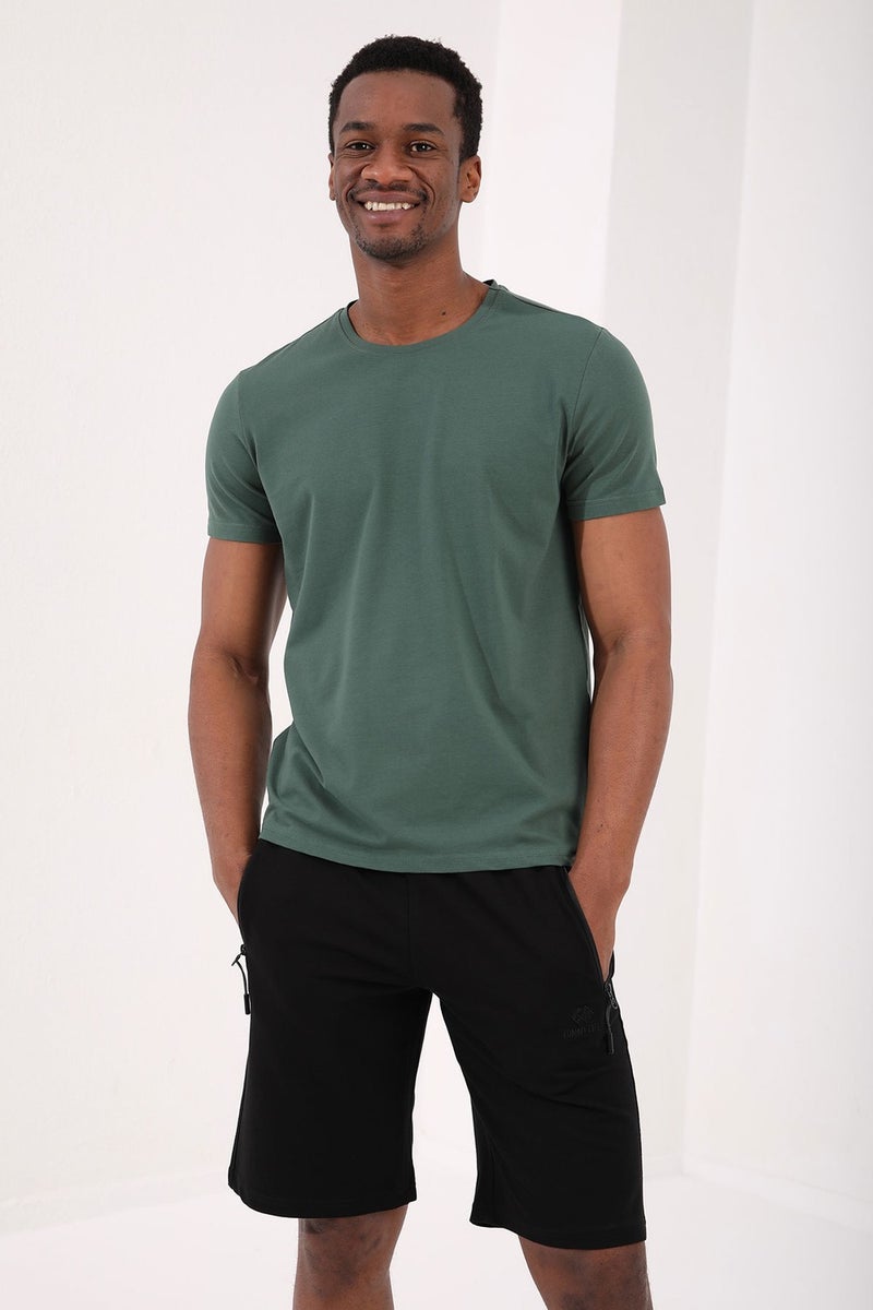 Tommy Life Black Men's Hidden Zipper Back Pocket Lace-Up Standard Fit Shorts-81136  - Image 4