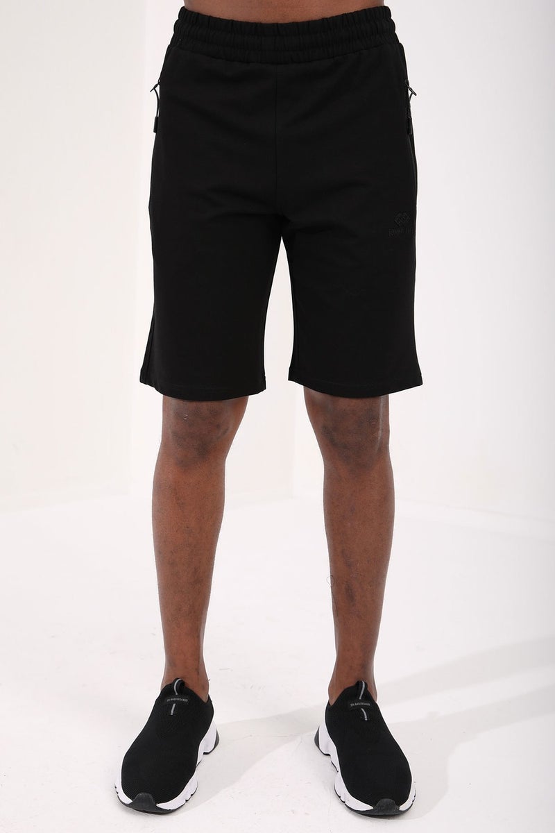 Tommy Life Black Men's Hidden Zipper Back Pocket Lace-Up Standard Fit Shorts-81136  - Image 3